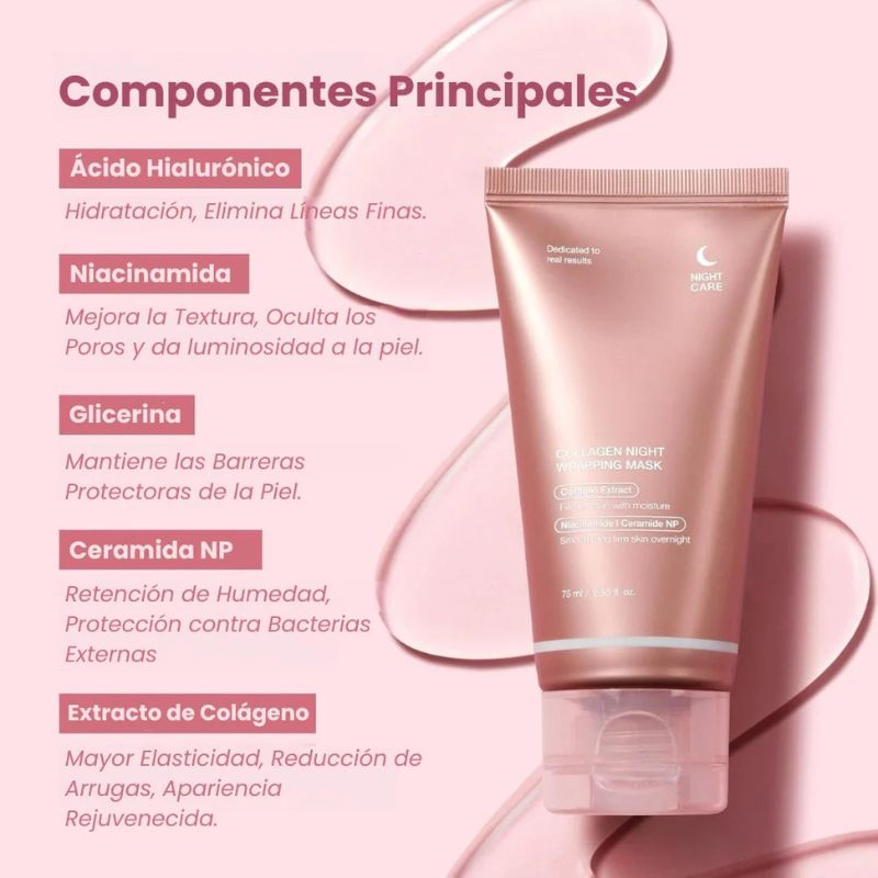 Mascarilla colágeno de noche + ¡Aplicador Gratis!