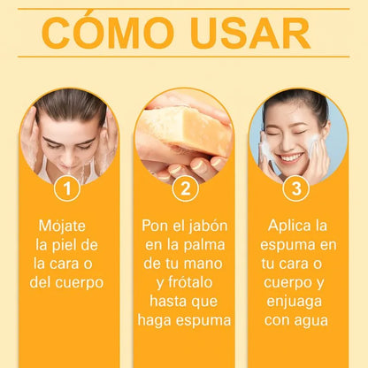Jabón de Ácido Kójico de Limón y Cúrcuma