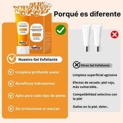 Gel exfoliante iluminador de Naranja