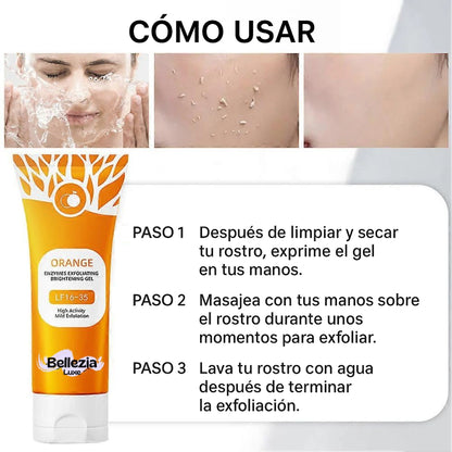 Gel exfoliante iluminador de Naranja