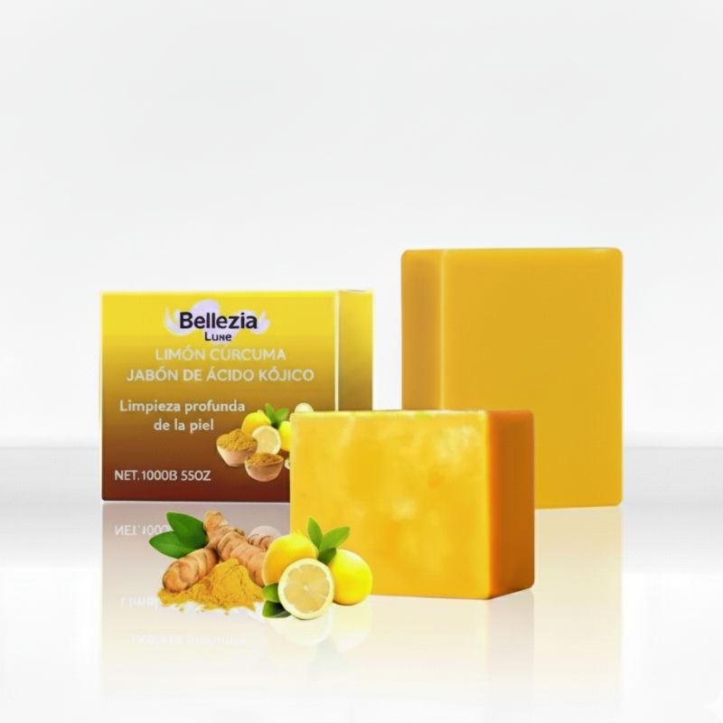 Jabón de Ácido Kójico de Limón y Cúrcuma
